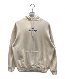 BALENCIAGA（バレンシアガ）の古着「スポンサーロゴプルオーバーフーディー」｜ベージュ