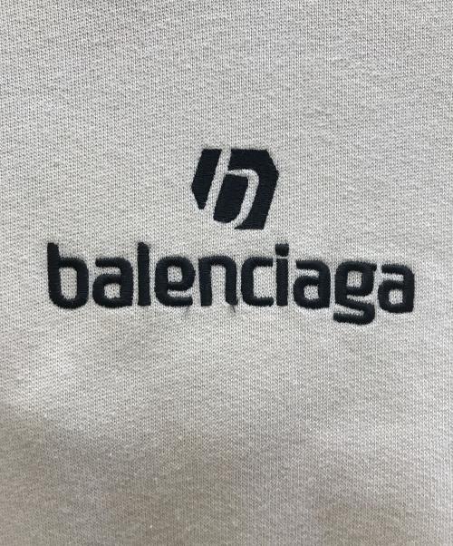 BALENCIAGA（バレンシアガ）BALENCIAGA (バレンシアガ) スポンサーロゴプルオーバーフーディー ベージュ サイズ:Sの古着・服飾アイテム