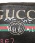 GUCCI (グッチ) プリントレザーベルトバッグ ブラック：67000円