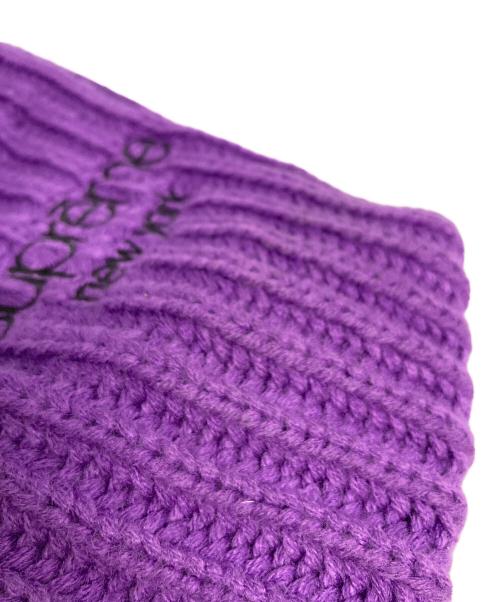 SUPREME（シュプリーム）SUPREME (シュプリーム) Classic Logo Chunky Ribbed Beanie パープルの古着・服飾アイテム