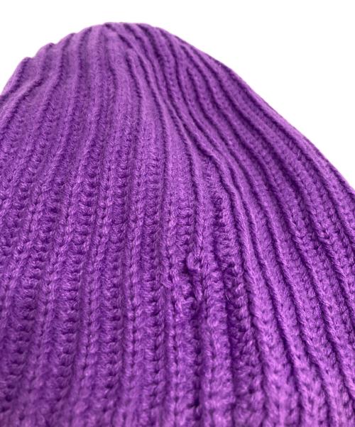 SUPREME（シュプリーム）SUPREME (シュプリーム) Classic Logo Chunky Ribbed Beanie パープルの古着・服飾アイテム