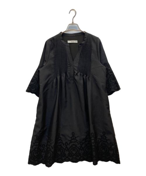 HER LIP TO（ハーリップトゥ）HER LIP TO (ハーリップトゥ) Embroidery Poplin Mini Dress ブラック サイズ:Ⅿの古着・服飾アイテム