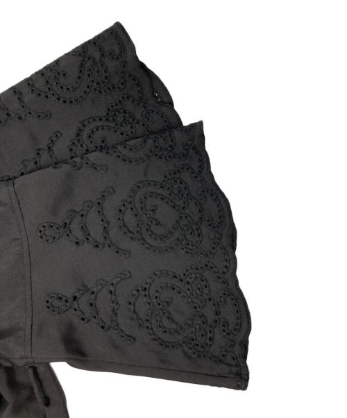 HER LIP TO（ハーリップトゥ）HER LIP TO (ハーリップトゥ) Embroidery Poplin Mini Dress ブラック サイズ:Ⅿの古着・服飾アイテム