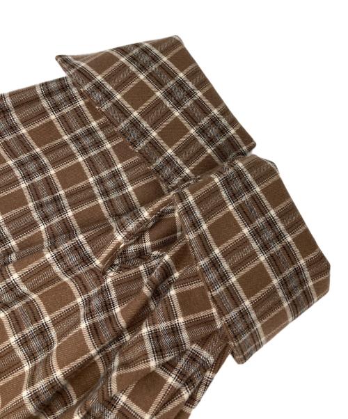 HER LIP TO（ハーリップトゥ）HER LIP TO (ハーリップトゥ) チェックワンピース ブラウン サイズ:Mの古着・服飾アイテム