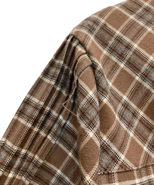 HER LIP TO（ハーリップトゥ）HER LIP TO (ハーリップトゥ) チェックワンピース ブラウン サイズ:Mの古着・服飾アイテム