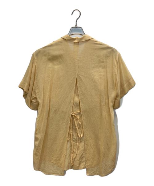 IRENE（アイレネ）IRENE (アイレネ) オープンカラーチュニックブラウス ベージュ サイズ:36の古着・服飾アイテム