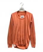 MM6 Maison Margielaエムエムシックスメゾンマルジェラ）の古着「クルーネックニット」｜オレンジ