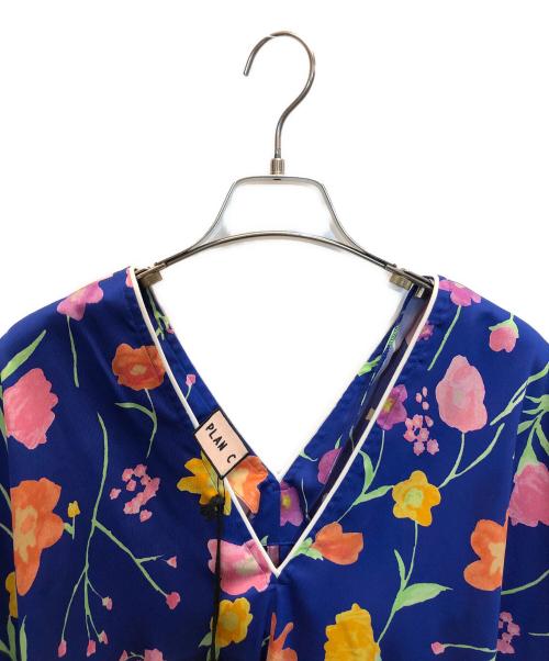 PLAN C（プランシー）PLAN C (プランシー) 花柄ノースリーブブラウス ネイビー サイズ:36 未使用品の古着・服飾アイテム
