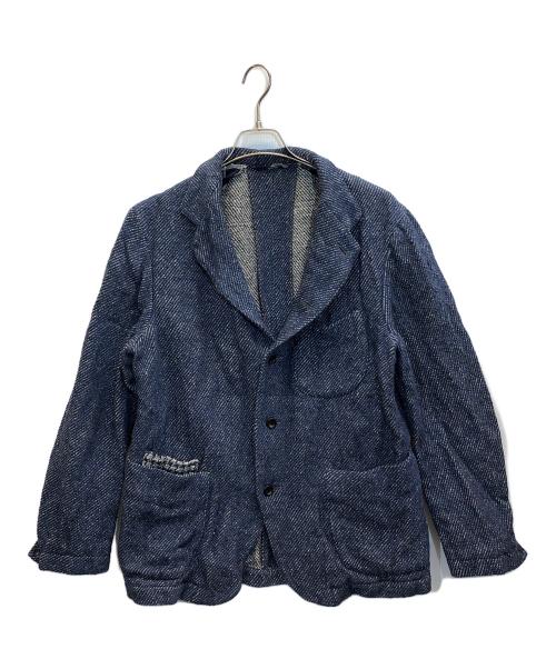 45R（フォーティファイブ・アール）45R (フォーティファイブ・アール) コットンリネンのツイードジャケット ネイビー サイズ:4の古着・服飾アイテム