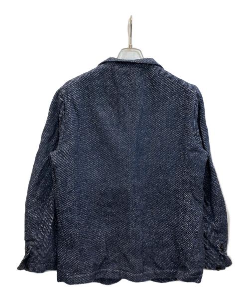 45R（フォーティファイブ・アール）45R (フォーティファイブ・アール) コットンリネンのツイードジャケット ネイビー サイズ:4の古着・服飾アイテム