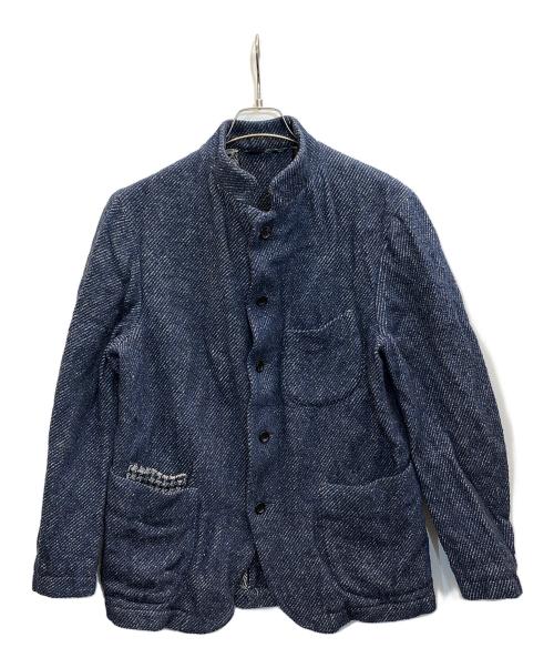 45R（フォーティファイブ・アール）45R (フォーティファイブ・アール) コットンリネンのツイードジャケット ネイビー サイズ:4の古着・服飾アイテム