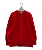 IENAイエナ）の古着「POOGINOOK WOOL クルーネックラグランプルオーバー」｜レッド