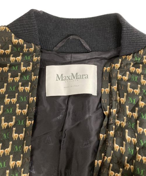 MaxMara（マックスマーラ）MaxMara (マックスマーラ) 総柄シルクブルゾン グレー サイズ:36の古着・服飾アイテム