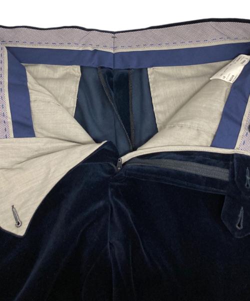 ANGELO NARDELLI（アンジェロ ナルデッリ）ANGELO NARDELLI (アンジェロ ナルデッリ) ベロアセットアップスーツ ネイビー サイズ:48の古着・服飾アイテム