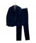 ANGELO NARDELLI（アンジェロ ナルデッリ）の古着「ベロアセットアップスーツ」｜ネイビー
