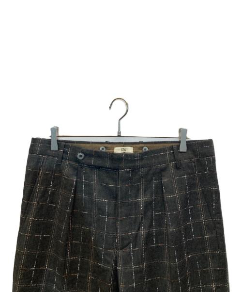 GTA IL PANTALONE（GTA IL PANTALONE）GTA IL PANTALONE (GTA IL PANTALONE) ウールチェックパンツ グリーン サイズ:50の古着・服飾アイテム