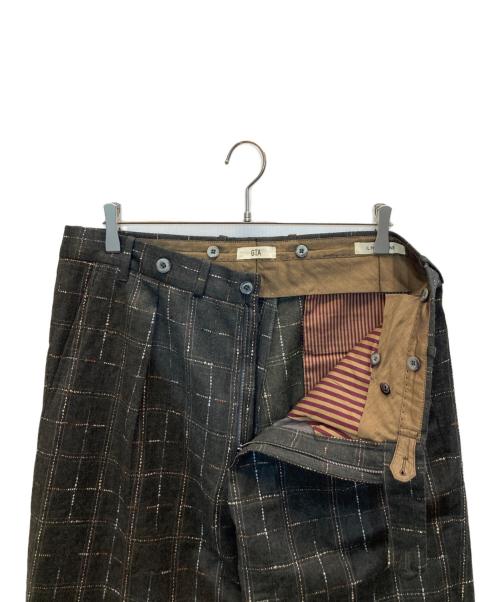 GTA IL PANTALONE（GTA IL PANTALONE）GTA IL PANTALONE (GTA IL PANTALONE) ウールチェックパンツ グリーン サイズ:50の古着・服飾アイテム