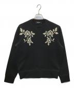DSQUARED2ディースクエアード）の古着「刺繍スウェット」｜ブラック