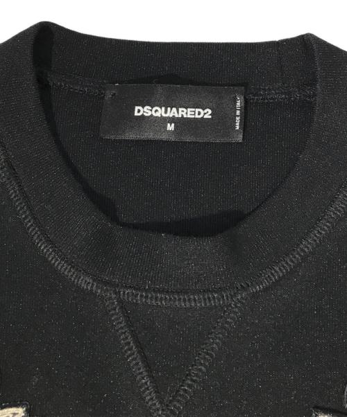 DSQUARED2（ディースクエアード）DSQUARED2 (ディースクエアード) 刺繍スウェット ブラック サイズ:Mの古着・服飾アイテム