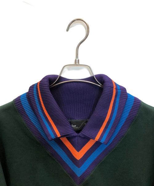 KOLOR（カラー）KOLOR (カラー) 襟付きオーバーサイズスウェット グリーン サイズ:2の古着・服飾アイテム