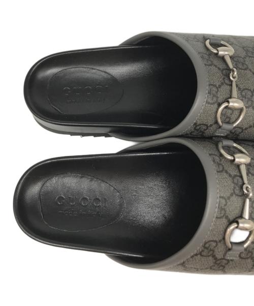 GUCCI（グッチ）GUCCI (グッチ) ホースビットサボサンダル グレー サイズ:7の古着・服飾アイテム