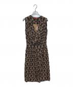 missoniミッソーニ）の古着「総柄ノースリーブワンピース」｜ブラウン