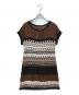 MISSONI（ミッソーニ）の古着「半袖総柄ニットワンピース」｜ブラウン