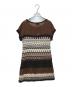 MISSONI (ミッソーニ) 半袖総柄ニットワンピース ブラウン サイズ:-：8000円