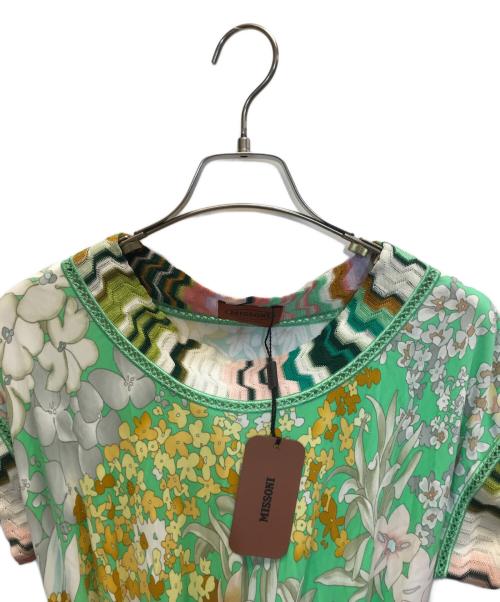 missoni（ミッソーニ）MISSONI (ミッソーニ) 総柄ワンピース グリーン サイズ:40-06の古着・服飾アイテム