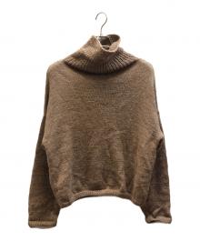 SEEALL（シーオール）の古着「シルクブレンドタートルネックニット」｜ブラウン