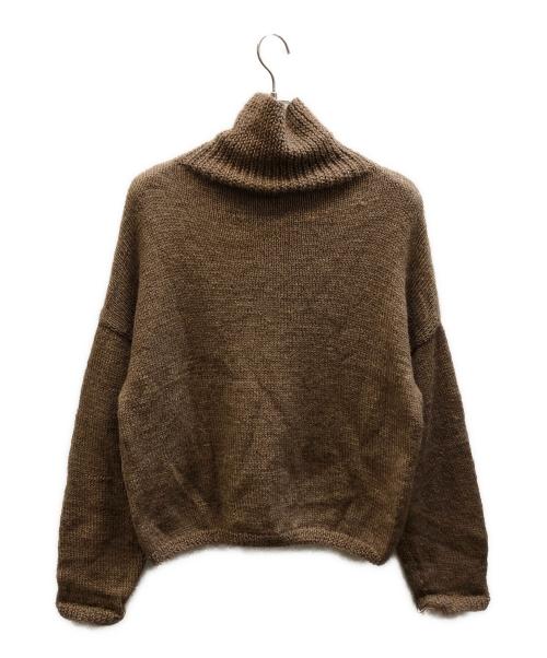 SEEALL（シーオール）SEEALL (シーオール) シルクブレンドタートルネックニット ブラウン サイズ:1の古着・服飾アイテム
