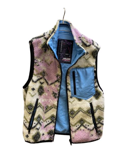 MSGM（エムエスジーエム）MSGM (エムエスジーエム) ボアベスト ホワイト サイズ:46の古着・服飾アイテム