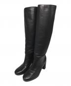 TORY BURCHトリーバーチ）の古着「レザーロングブーツ」｜ブラック