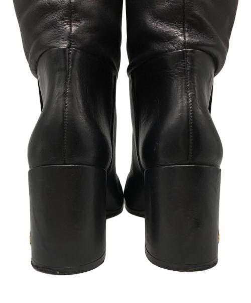 TORY BURCH（トリーバーチ）TORY BURCH (トリーバーチ) レザーロングブーツ ブラック サイズ:6 1/2の古着・服飾アイテム