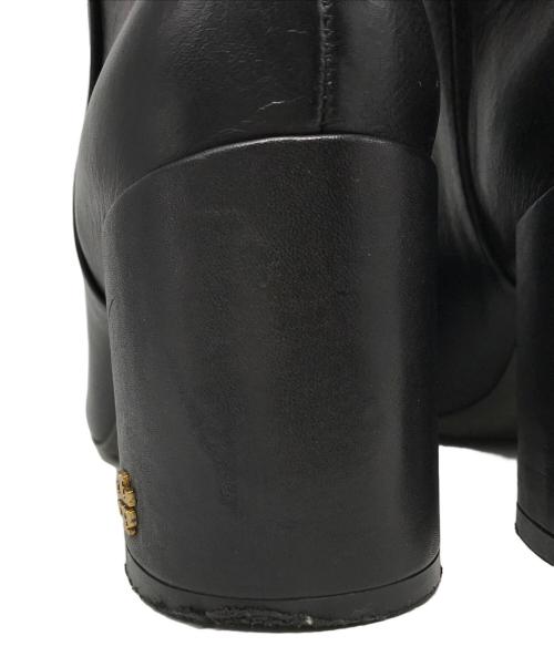 TORY BURCH（トリーバーチ）TORY BURCH (トリーバーチ) レザーロングブーツ ブラック サイズ:6 1/2の古着・服飾アイテム