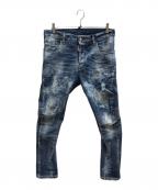 DSQUARED2ディースクエアード）の古着「LIGHT CLOUDY WASH TIDY BIKER JEANS」｜インディゴ