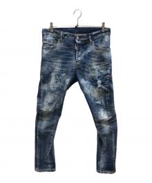 DSQUARED2（ディースクエアード）の古着「LIGHT CLOUDY WASH TIDY BIKER JEANS」｜インディゴ
