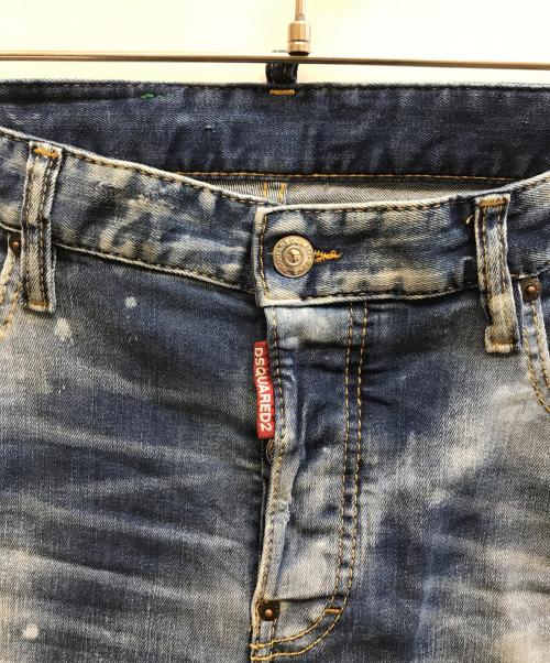 DSQUARED2（ディースクエアード）DSQUARED2 (ディースクエアード) LIGHT CLOUDY WASH TIDY BIKER JEANS インディゴ サイズ:48の古着・服飾アイテム