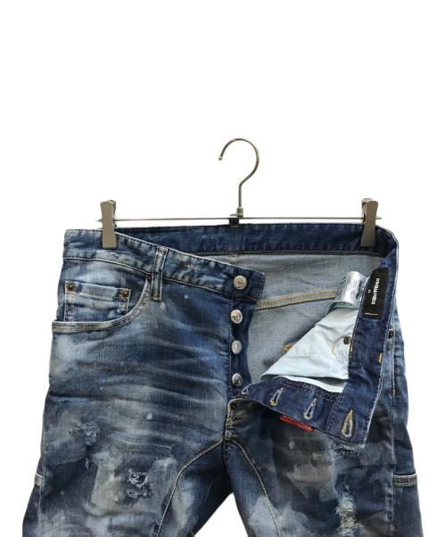 DSQUARED2（ディースクエアード）DSQUARED2 (ディースクエアード) LIGHT CLOUDY WASH TIDY BIKER JEANS インディゴ サイズ:48の古着・服飾アイテム