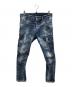 DSQUARED2（ディースクエアード）の古着「LIGHT CLOUDY WASH TIDY BIKER JEANS」｜インディゴ