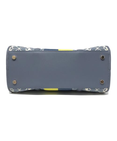 Kate Spade（ケイトスペード）Kate Spade (ケイトスペード) スペードフラワージャカードストライプミディアムサッチェルトートバッグ ネイビー 未使用品の古着・服飾アイテム