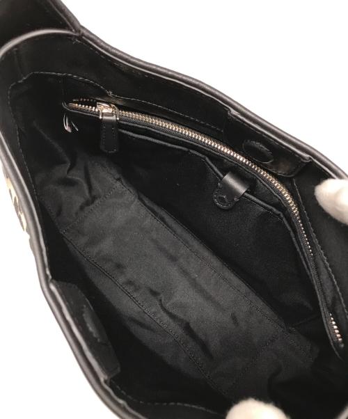 Kate Spade（ケイトスペード）Kate Spade (ケイトスペード) フラワーシャガード2Wayトートバッグ ブラック×ピンクの古着・服飾アイテム