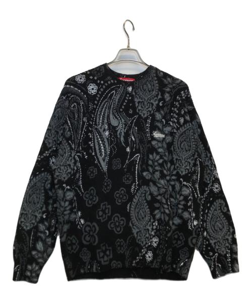 SUPREME（シュプリーム）SUPREME (シュプリーム) Printed Paisley Sweater ブラック サイズ:Lの古着・服飾アイテム