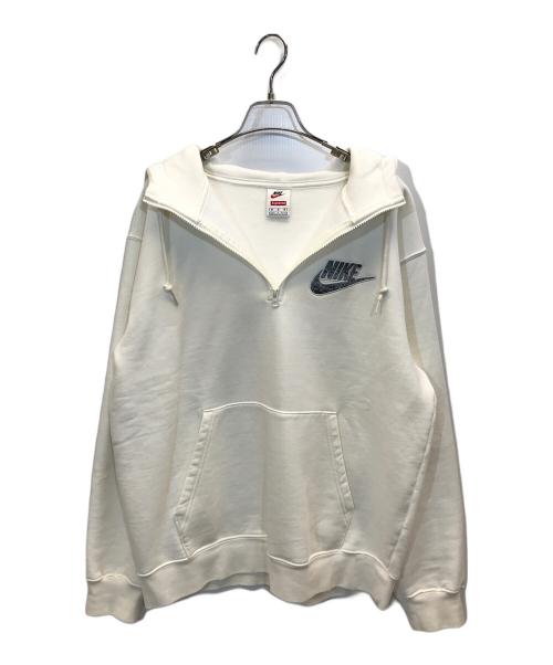 NIKE（ナイキ）NIKE (ナイキ) SUPREME (シュプリーム) Half Zip Hooded Sweatshirt ホワイト サイズ:Mの古着・服飾アイテム