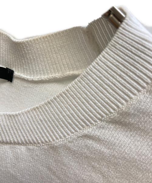 AP STUDIO（エーピーストゥディオ）AP STUDIO (エーピーストゥディオ) ニットクロップドティー ホワイト サイズ:記載なしの古着・服飾アイテム