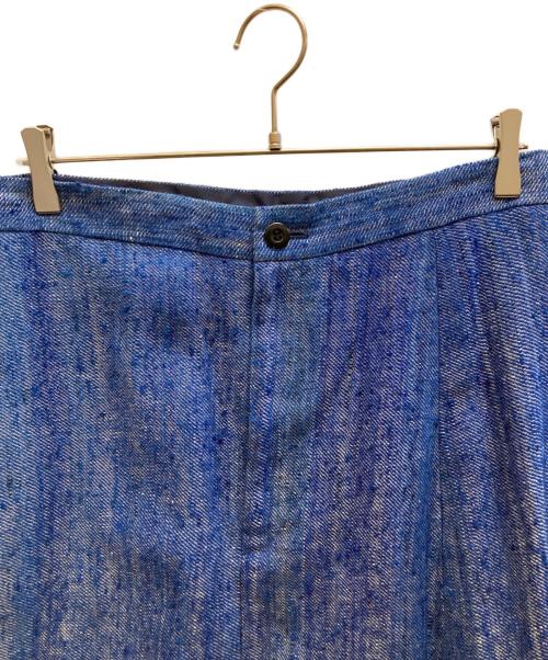 REGULATION Yohji Yamamoto（レギュレーションヨウジヤマモト）REGULATION Yohji Yamamoto (レギュレーションヨウジヤマモト) アシンメトリーシルクスカート ブルー サイズ:2の古着・服飾アイテム