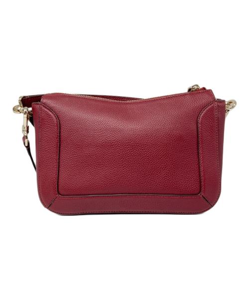 Kate Spade（ケイトスペード）Kate Spade (ケイトスペード) クラッシュ ペブル レザー ミディアム クロスボディ レッドの古着・服飾アイテム