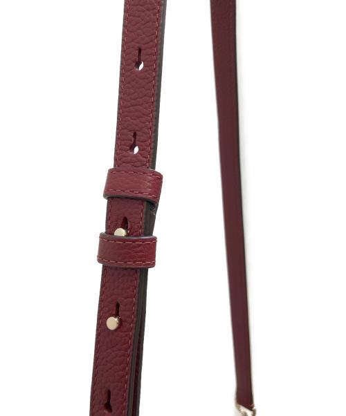 Kate Spade（ケイトスペード）Kate Spade (ケイトスペード) クラッシュ ペブル レザー ミディアム クロスボディ レッドの古着・服飾アイテム