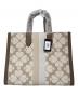 Kate Spade (ケイトスペード) オーバーサイズ スペードフラワー ジャカード ストライプ マンハッタン ラージ トート ベージュ 未使用品：19000円