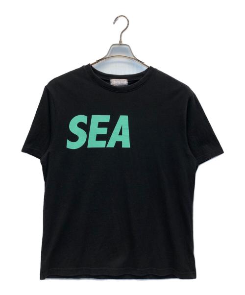 GUESS JEANS（ゲス ジーンズ）GUESS JEANS (ゲス ジーンズ) WIND AND SEA (ウィンダンシー) コラボロゴTシャツ ブラック サイズ:Lの古着・服飾アイテム